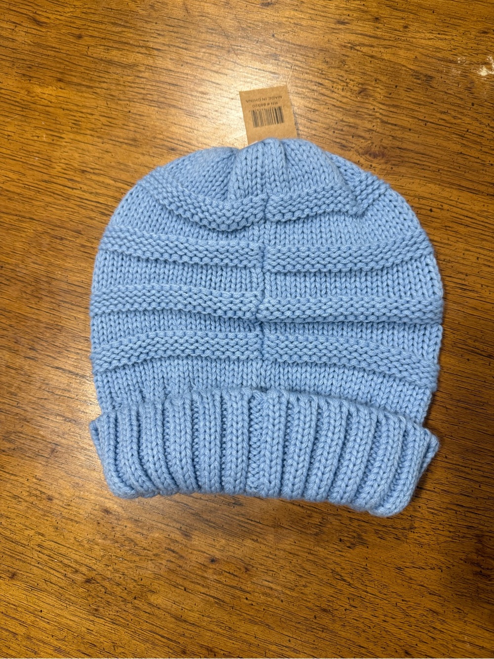 C.C Kids Sky Blue Knit Cuffed Beanie - Picture 2 of 2